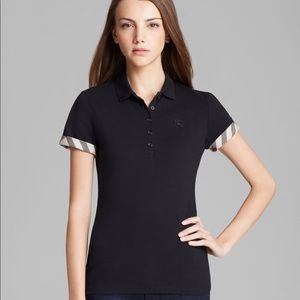burberry polo shirt womens silver